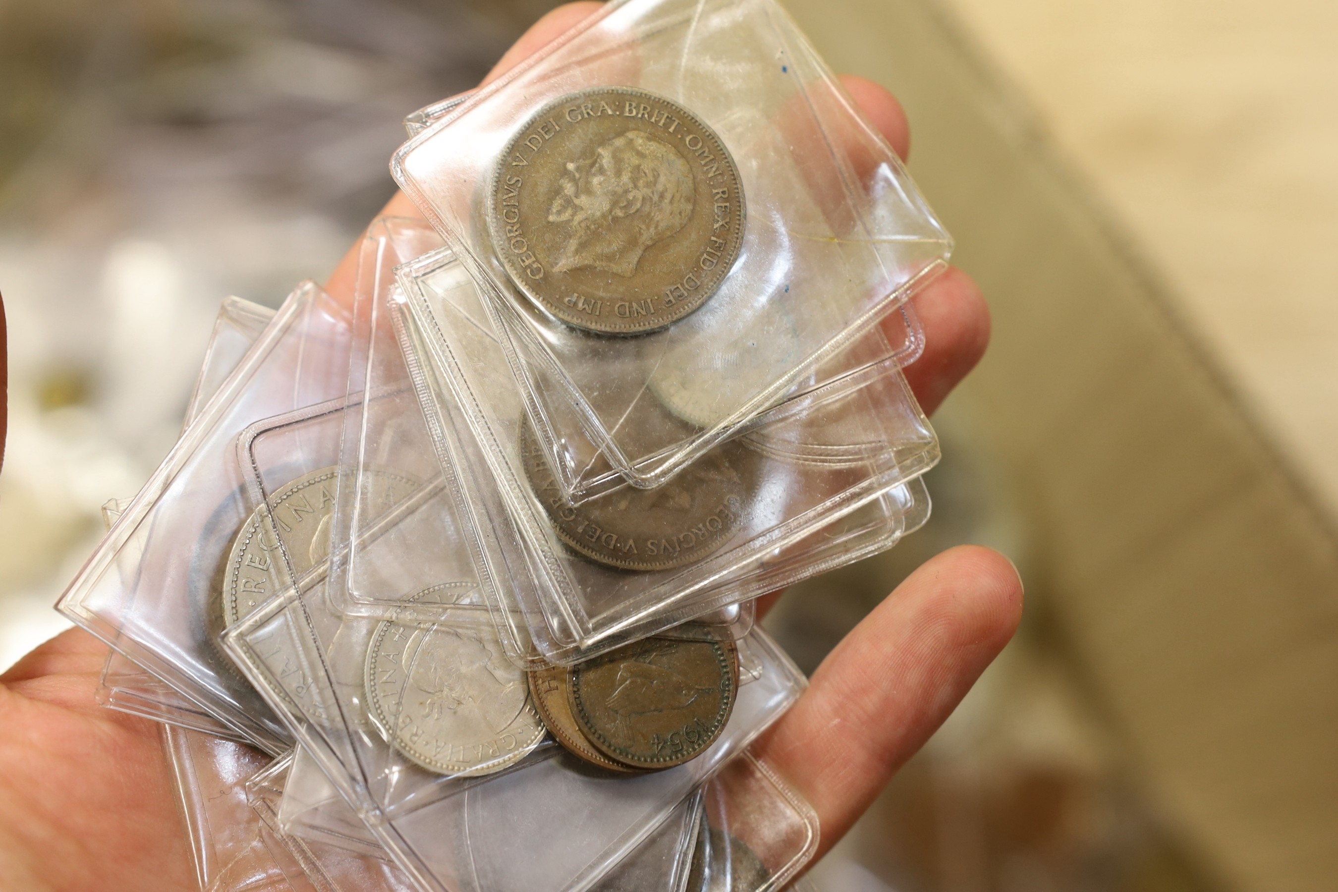 A collection of UK coins